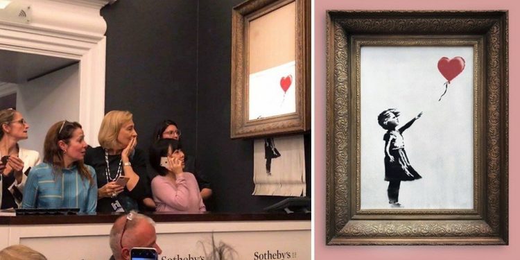 بيع عمل بانكسي”الفتاة مع البالون” بثمن خيالي