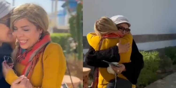 بالدموع٠٠بعد عشر سنوات من الفراق عمل فني يجمع بين بشرى إيجورك وفضيلة بنموسى (صور)