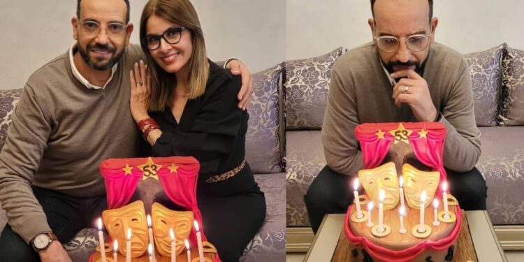 بهذه الطريقة٠٠احتفلت فاطمة خير بعيد ميلاد زوجها (صور)