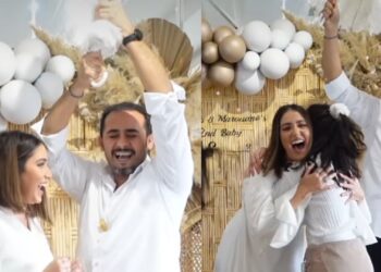 بهذه الطريقة٠٠اليوتيوبوز روعة بيوتي تكشف عن جنس جنينها (صور)
