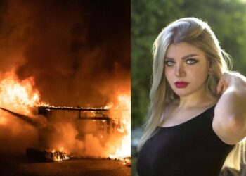 نجاة والدة هذه الإعلامية٠٠بعد احتراق منزلها (صورة)