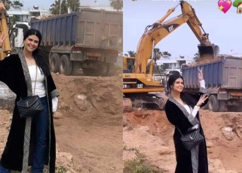 بالصور٠٠سلمى رشيد تشارك متابعيها خبر بناء منزلها الجديد
