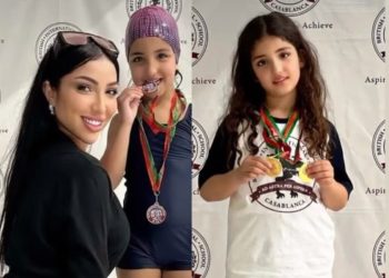 بالرغم من غياب والدتها..غزل الترك تحقق المرتبة 1 في مسابقة السباحة