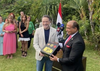 إستقبال حافل لمروان الخوري من طرف سفير المملكة المغربية بسفارة لبنان بالرباط