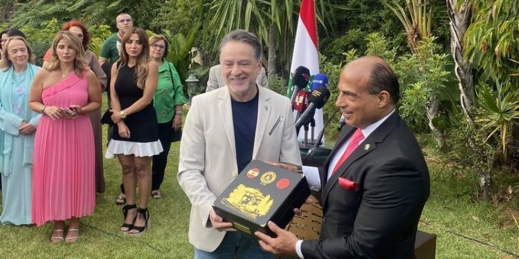 إستقبال حافل لمروان الخوري من طرف سفير المملكة المغربية بسفارة لبنان بالرباط