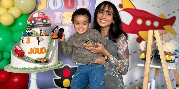 بالصور٠٠زينب أغريب تحتفل بعيد ميلاد ابنها الوحيد