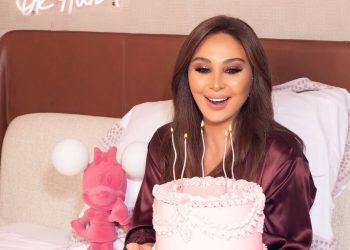 إليسا تحتفل بعيد ميلادها من غرفة نومها
