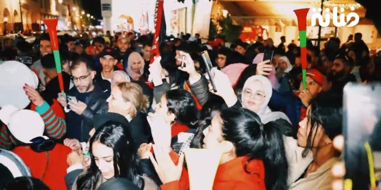 من شوارع الرباط..المغربيات يرقصن دعما للمنتخب المغربي