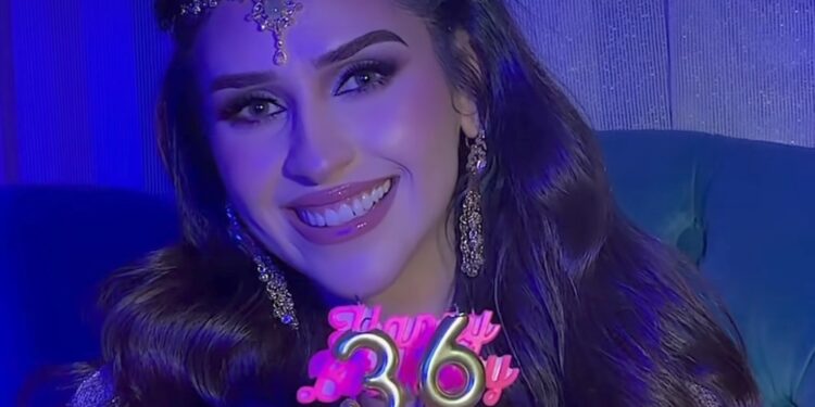 غيثة بنحيون تحتفل بعيد ميلادها (فيديو)