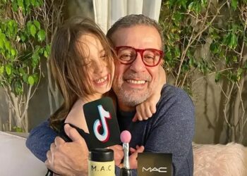 شريف منير يحتفل بعيد ميلاد حفيدته..صورة