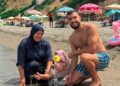 زهير بهاوي يشارك لحظات عائلية دافئة من شاطئ البحر رفقة والدته وابنته